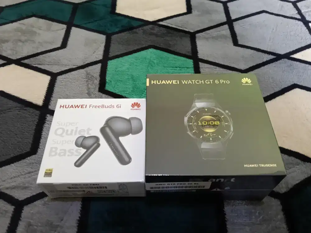 Huawei Watch GT 6 Pro Black New Segel BNIB 46mm Bonus Freebuds