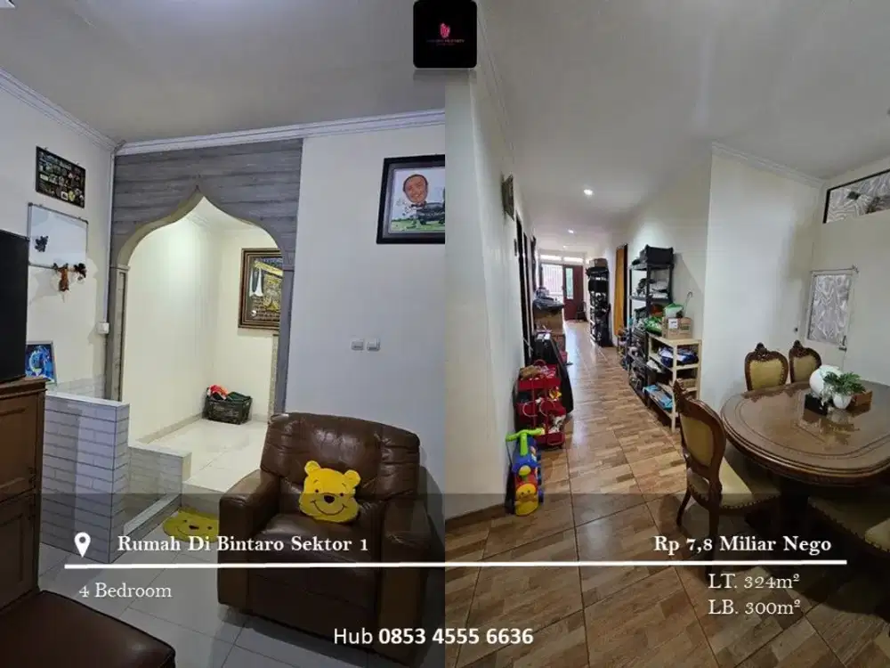 Dijual rumah di Bintaro 2 Lantai Full Furnished