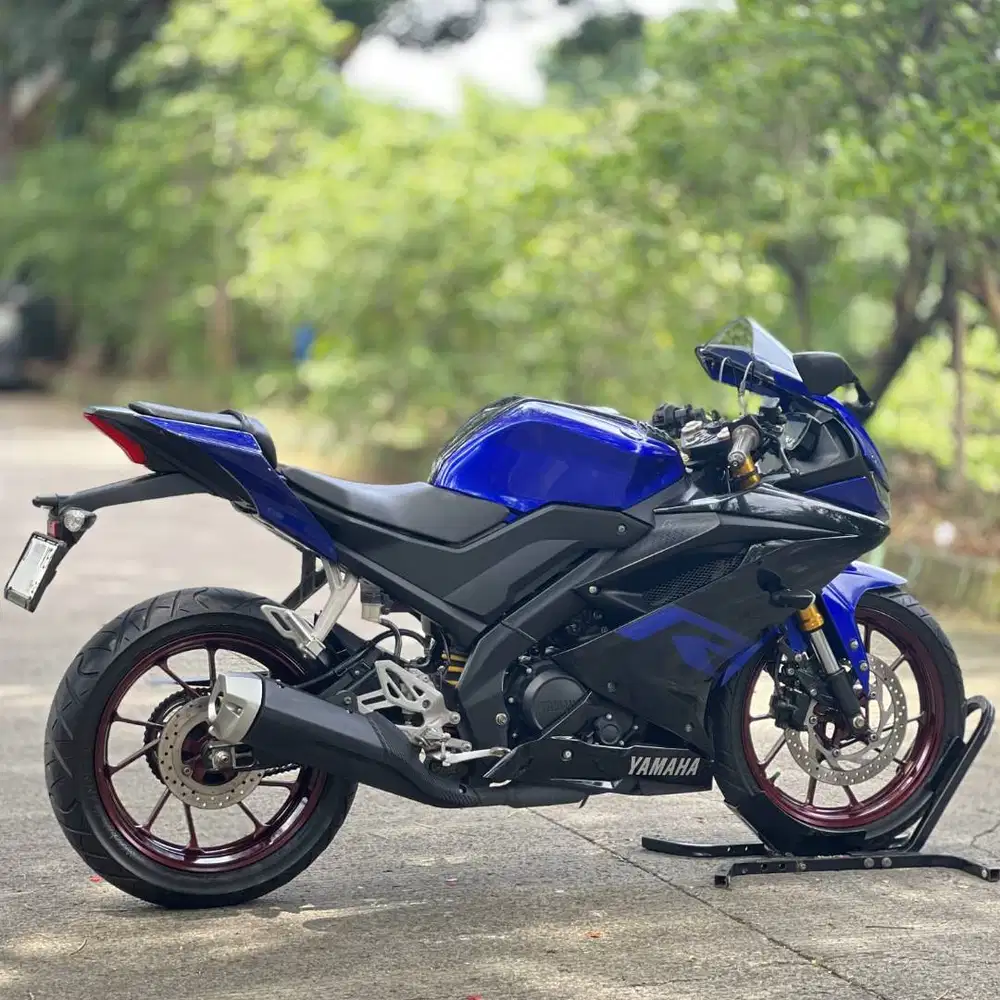 KEREN ABIS! YAMAHA YZF R15 V3 BLUE RACE 2019 KM LOW SUPER GRES