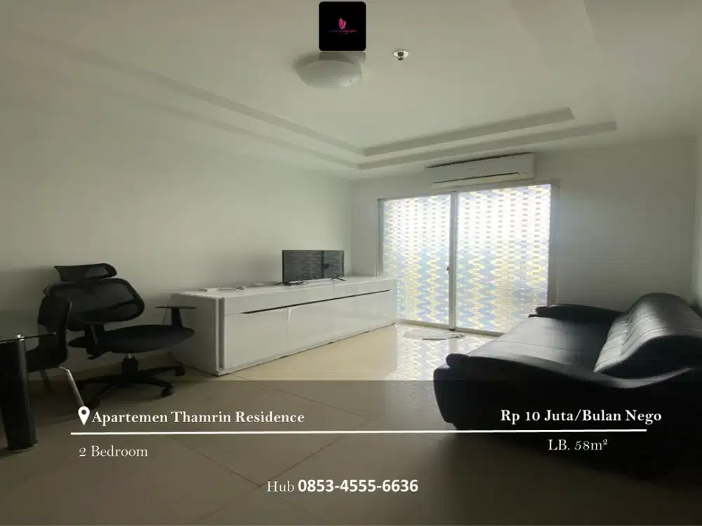 Disewakan Apartement Thamrin Residence Low Floor 2BR Full Furnished