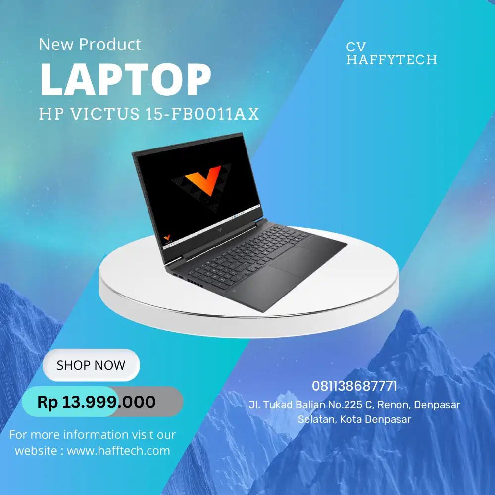 RTX3050 HP VICTUS i5 gen 13 new grs resmi Laptop Design Gaming Editing
