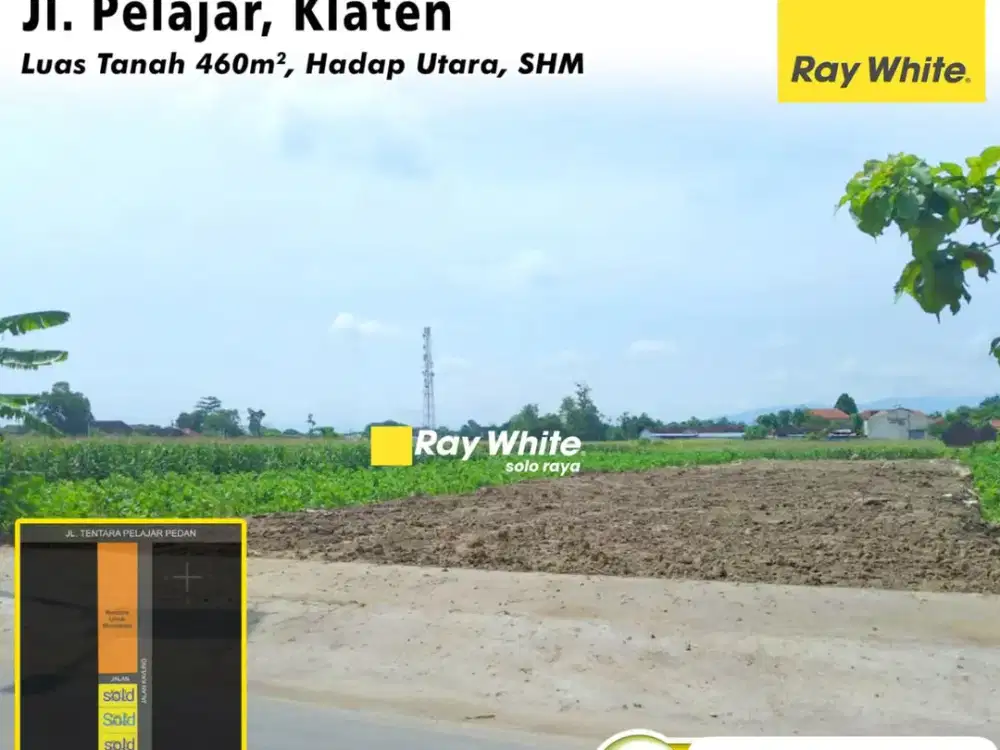 Dijual Tanah Datar Siap Bangun Di Jl Pelajar Klaten Strategis