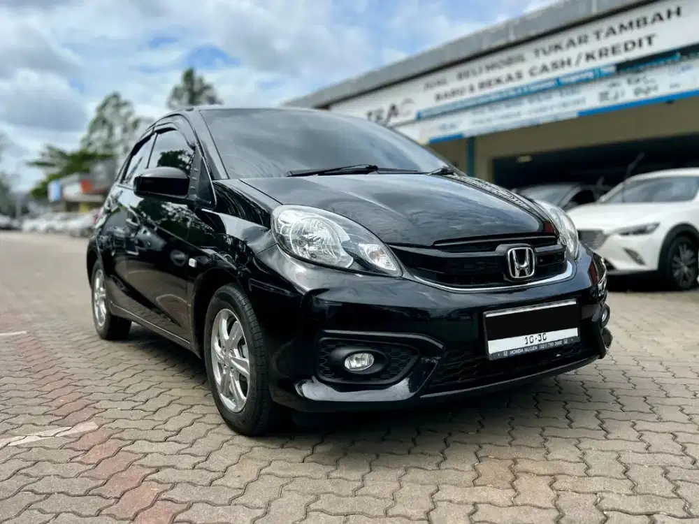 HARGA TERMURAH!! HONDA BRIO 1.2 E CVT MATIC 2017 HITAM KM 66RB