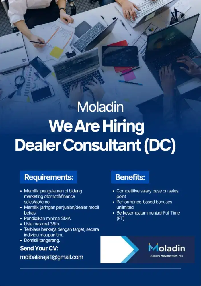 We Are Hiring Dealer Consultant (DC)