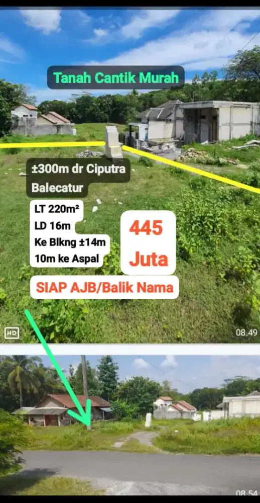 Tanah siap bangun Sedayu , SHM siap AJB