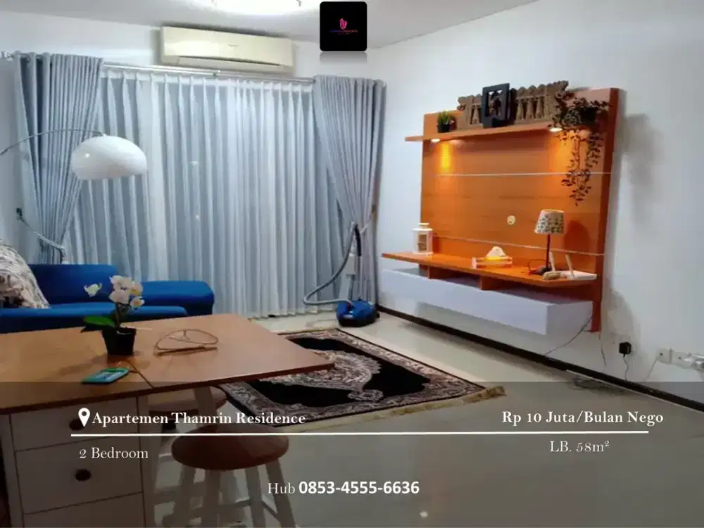 Disewakan Apartement Thamrin Residence Mid Floor 2BR Full Furnished