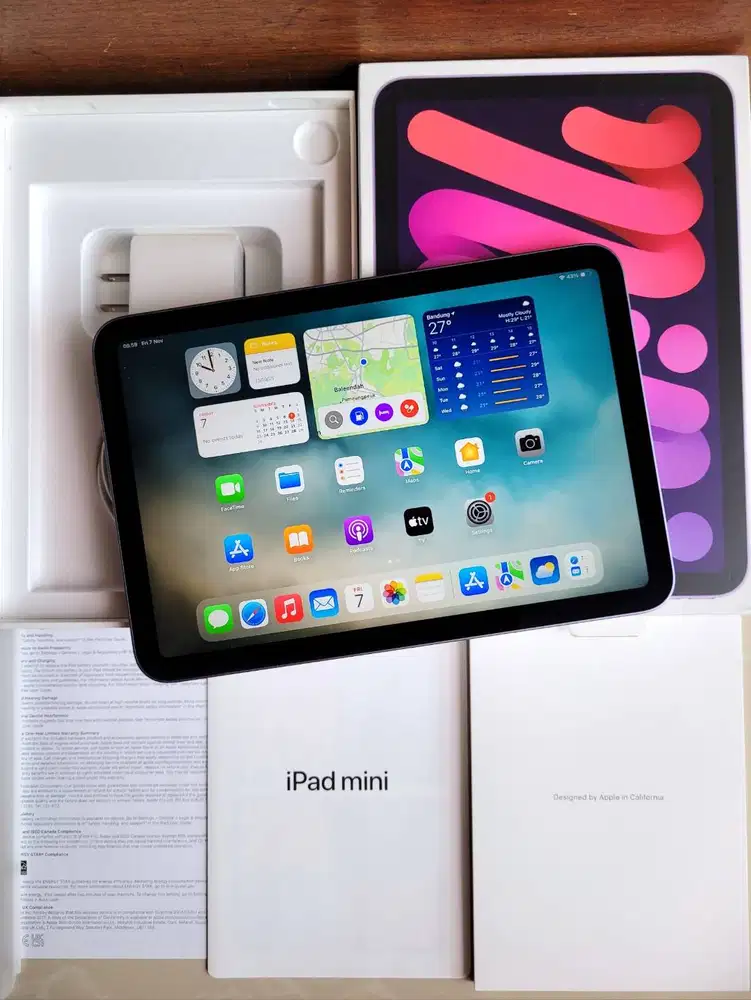 iPad Mini 6 Purple Mulus Like New Fullset Original Second Bekas 64gb