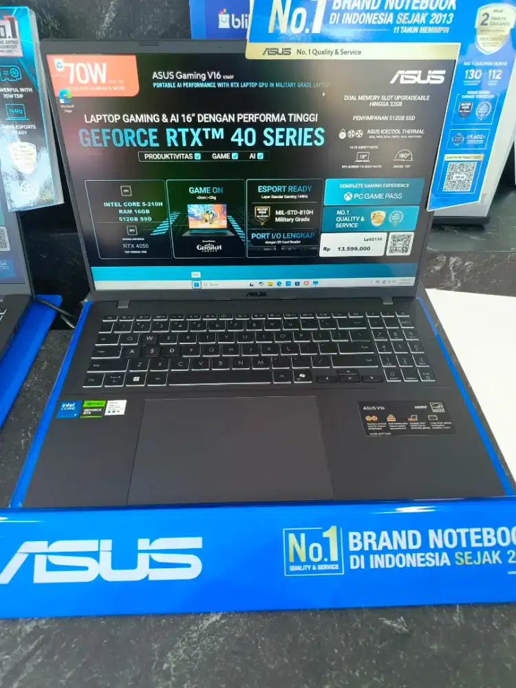 Kredit laptop Asus V16 Intel core 5 tanpa DP dan ADM