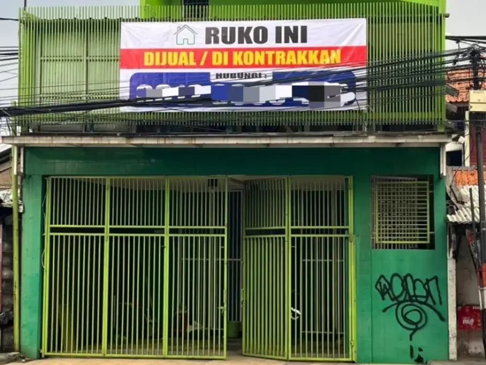 Disewakan cepat ruko siap huni pinggir jalan raya bogor, Cimanggis,Depok