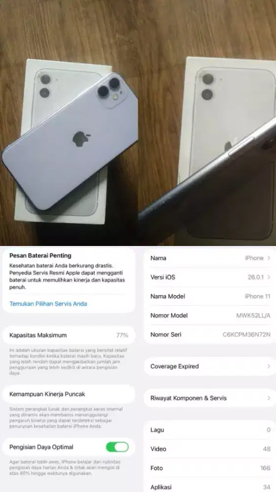 iphone 11 64gb garansi inter