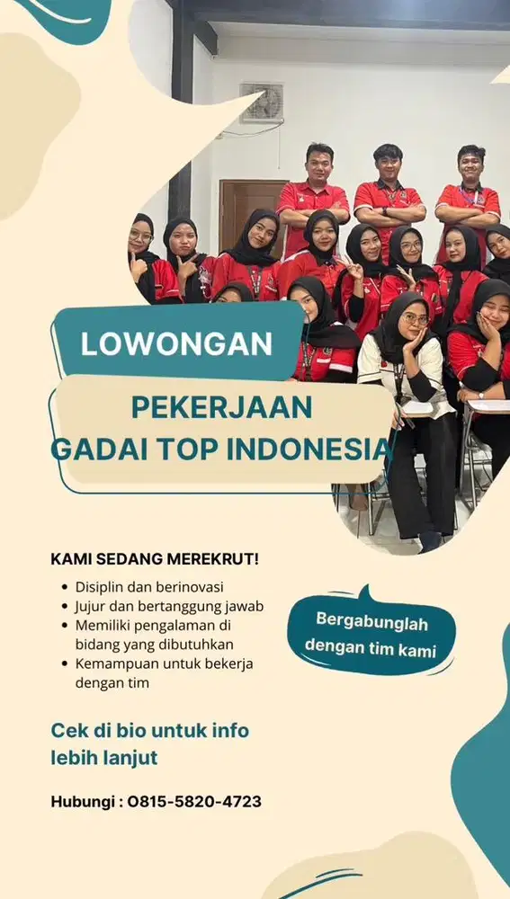 LOWONGAN KERJA GADAI TOP INDONESIA