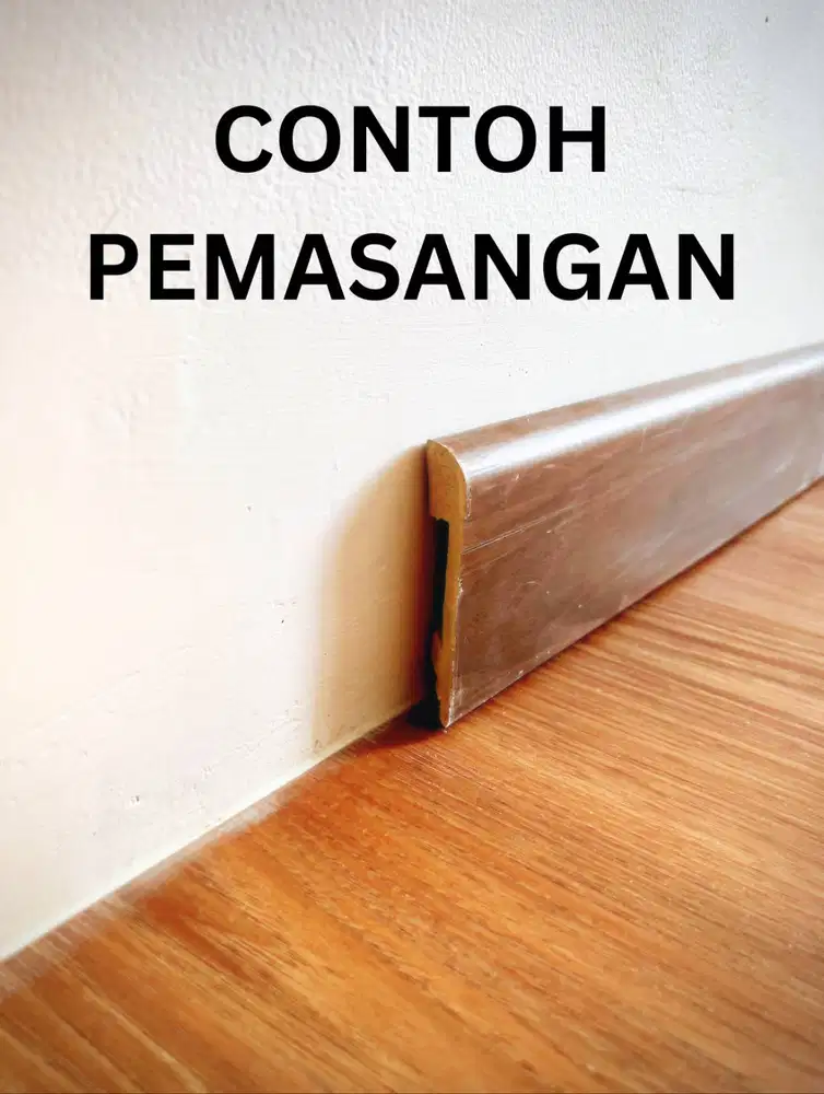 SKIRTING PVC SOLID 8cm COKLAT TUA - PLINT LANTAI KAYU