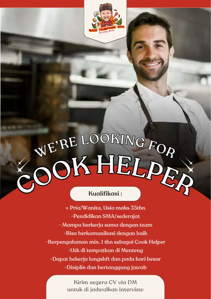 Lowongan Cook dan Cook Helper Menteng