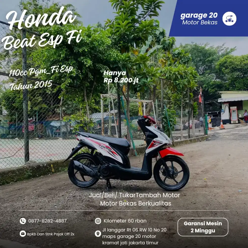 Honda Beat 110cc pgm_Fi Tahun 2015