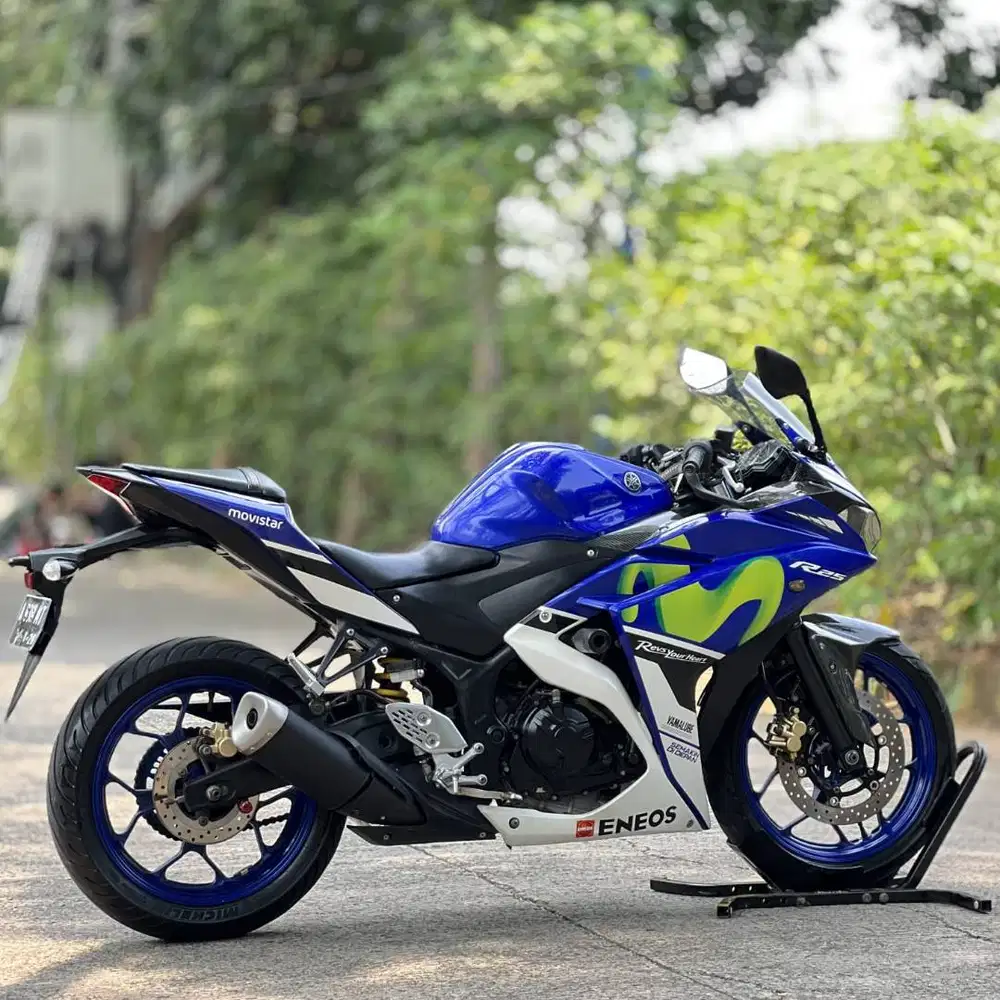 KEREN BANGET! YAMAHA YZF R25 V1 MOVISTAR BIRU 2016 PAJAK PANJANG GRESS
