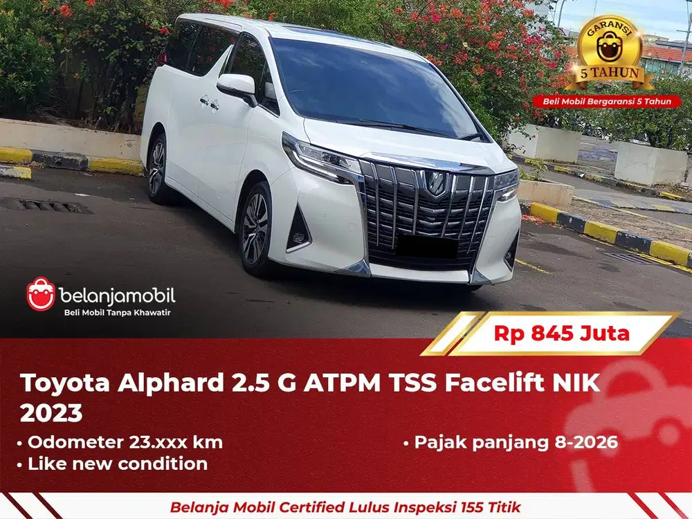 [ GARANSI 5TH ] Toyota Alphard 2.5 G ATPM TSS Facelift 2023/2024