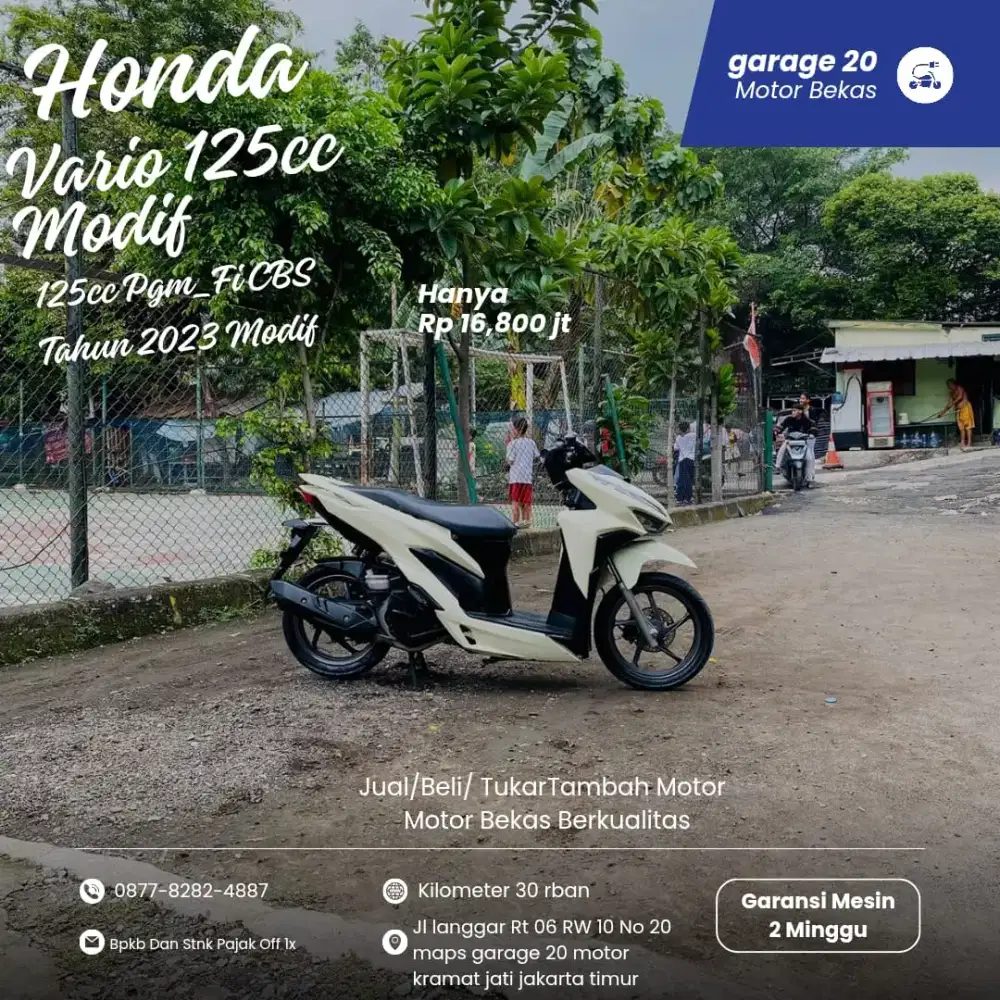 Honda Vario 125cc modif pgm_fi cbs Tahun 2023