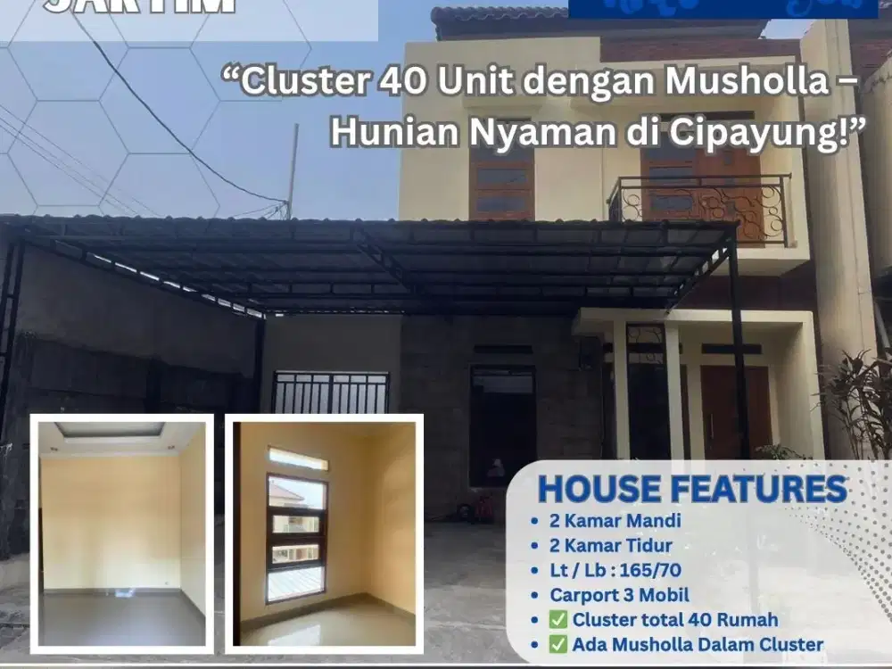 Cluster 40 Unit dengan Musholla – Hunian Nyaman di Bambu Apus Cipayung! 368