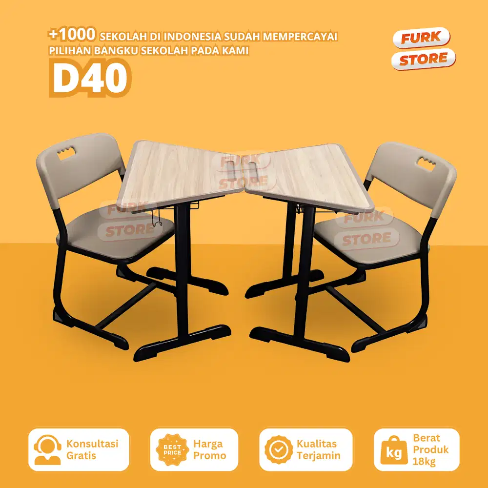 Kursi Sekolah Modern Tipe D40 – meja dan kursi sekolah