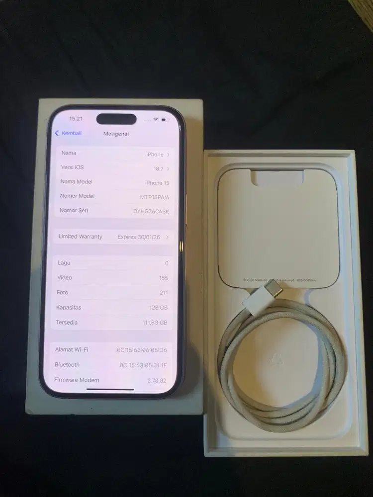 Iphone 15 pink 128 ibox