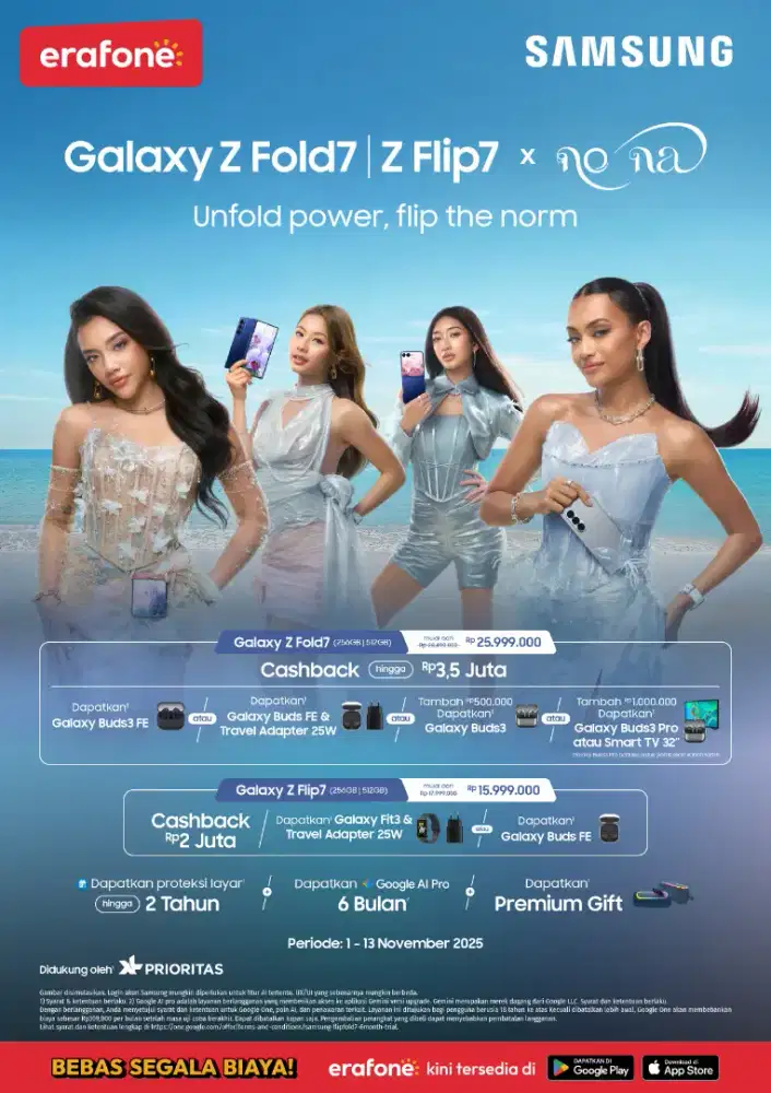 GALAXY FOLDABLE 7 BENEFIT 4JUTAAN FREE PROTEKSI HINGGA 2TAHUN