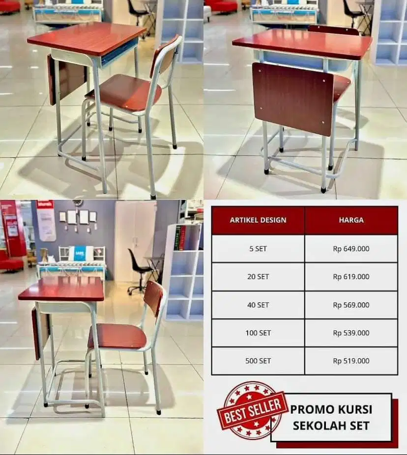 SET MEJA BELAJAR MURAH KURSI DAN MEJA