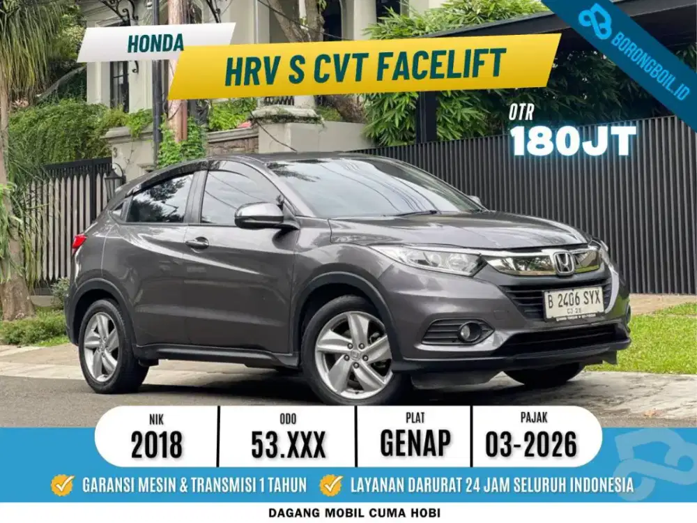 TDP 10 Juta! HRV S cvt 2018 Abu-Abu Facelift 2019 cx-3