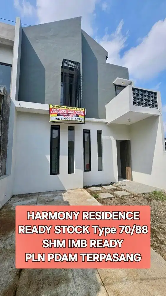 Dijual Rumah ready stock di perumahan Harmony Residence Pandanwangi