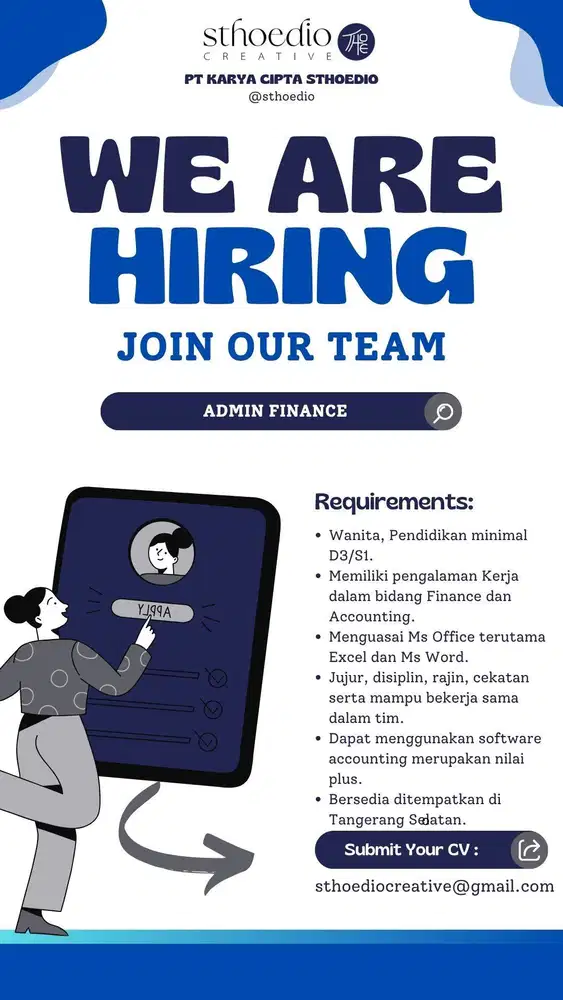 LOWONGAN KERJA ADMIN FINANCE