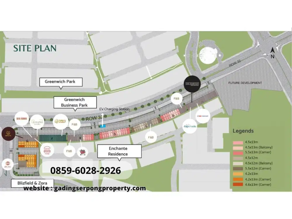 Hanya 1 Menit QBIG, 3 Menit Sekolah IPEKA Ruko Enchante Berada pusat central kota BSD City