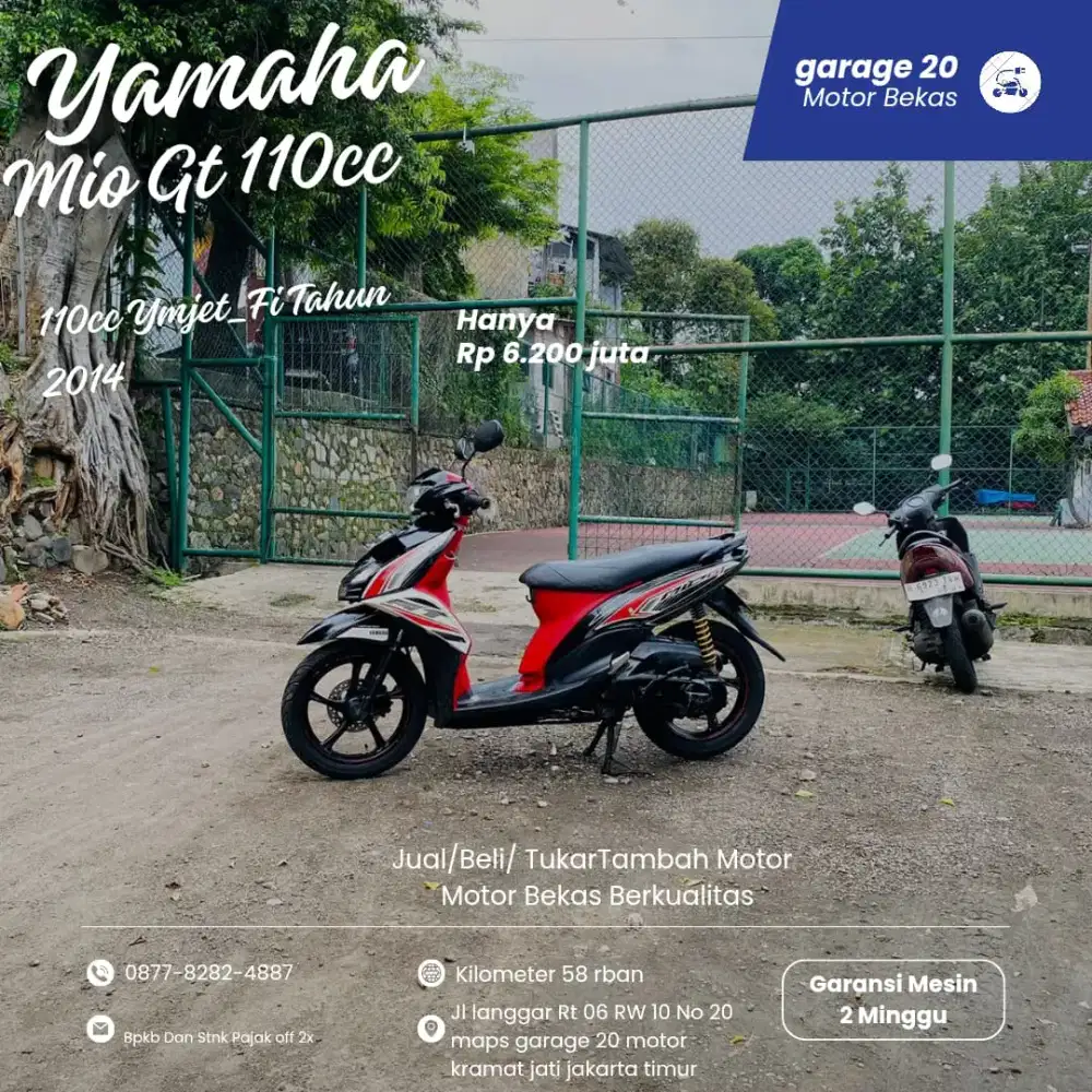 Yamaha Mio Gt 110cc Ymjet_Fi 
Tahun 2014