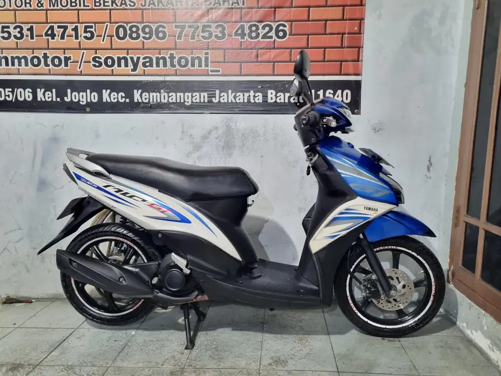 YAMAHA MIO GT FI TAHUN 2015 ISTIMEWA WARNA BIRU PUTIH