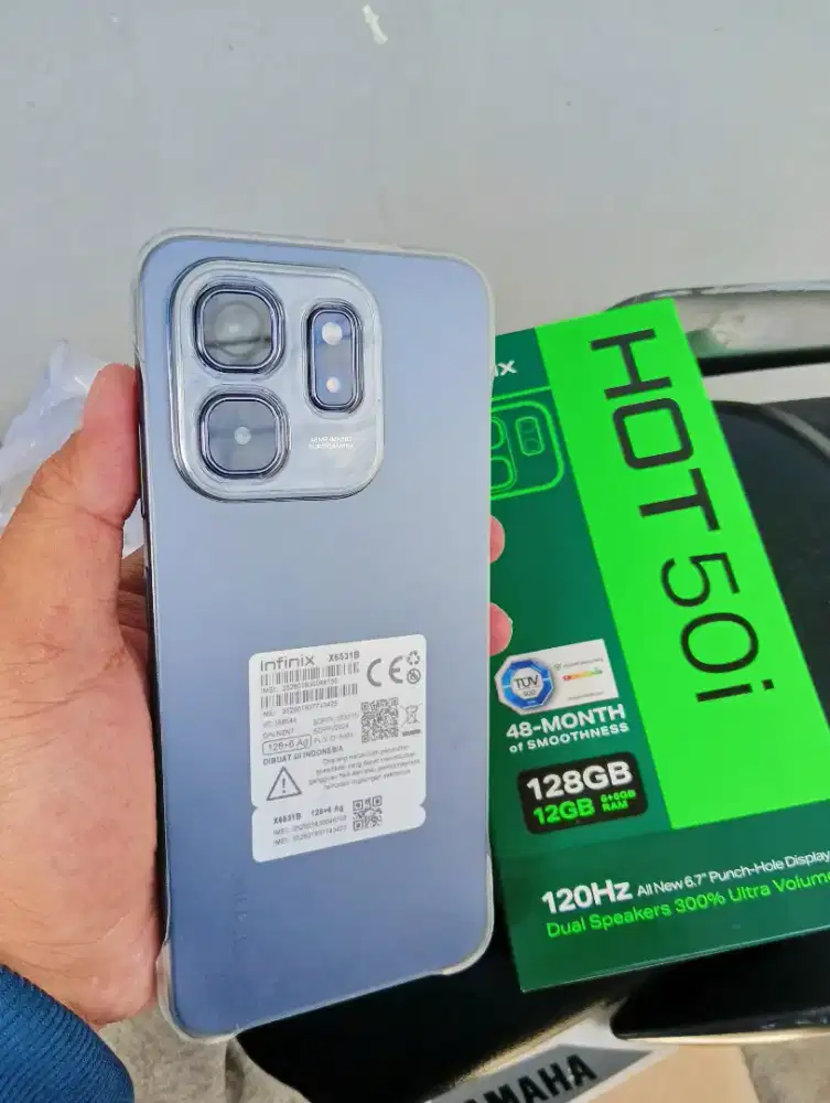 Infinix hot50i nfc ram12(6+6/128) fulset mulus