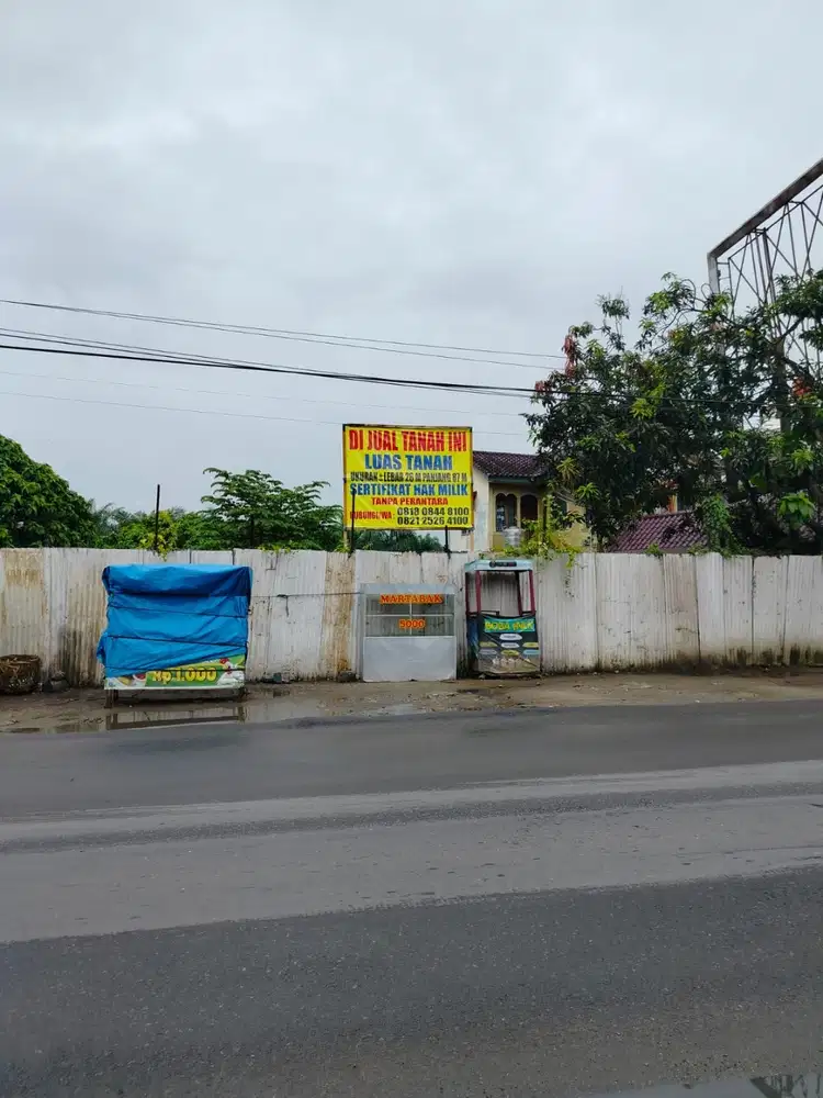 Jual tanah aek kanopan sumatera utara pinggir jalan lbr 26m pjg 87m