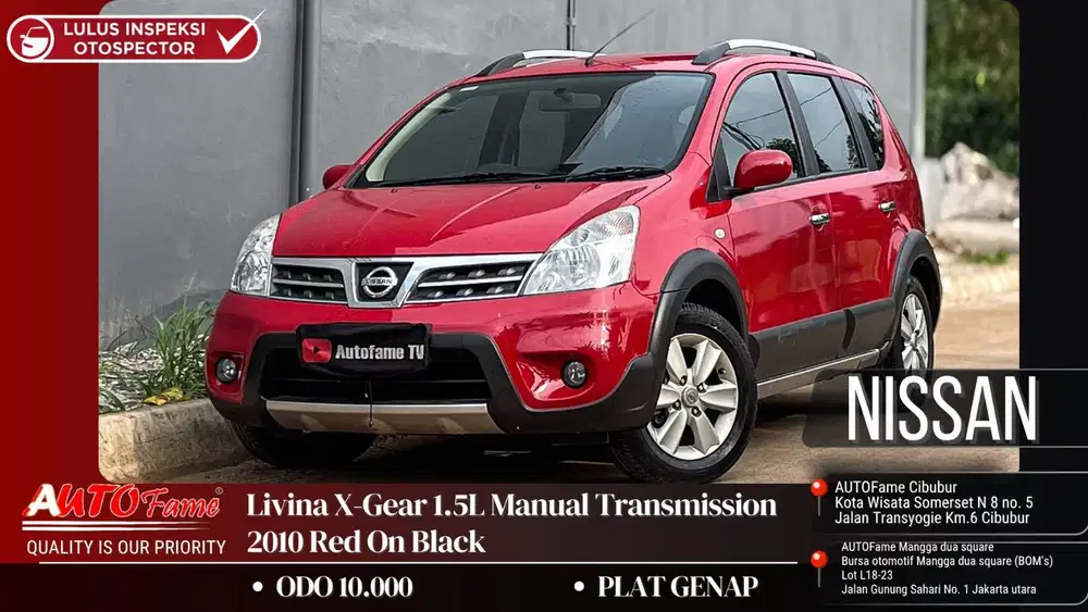 Nissan Livina X-Gear 1.5L Manual Transmission 2010 Red On Black