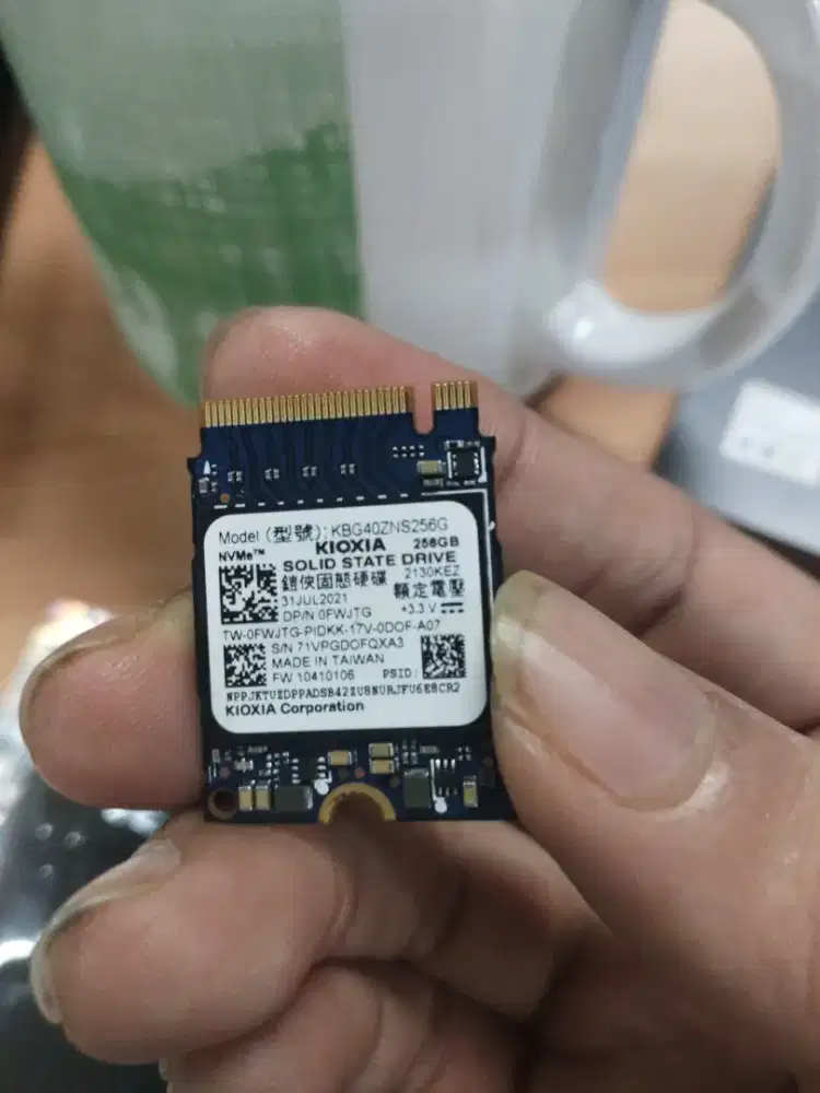 SSD NVMe Gen 3 x4 2230 Kioxia 256GB Health 88% masih bs dipakai