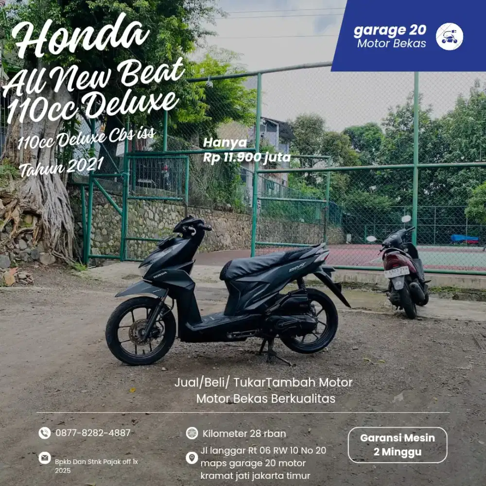 Honda All New Beat Deluxe 110cc Cbs Iss Pgm_Fi Tahun 2021