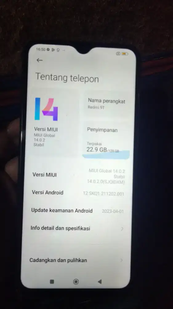 Redmi 9t 6/128gb mulus tinggal pake unit plus charger only