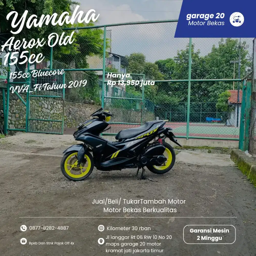 Yamaha Aerox Old 155cc VVA_Fi Bluecore Fi  Tahun 2019