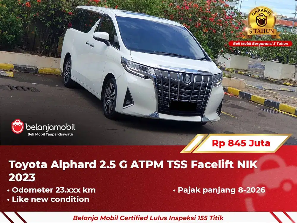 [ GARANSI 5TH ] Toyota Alphard 2.5 G ATPM TSS Facelift 2023 2024