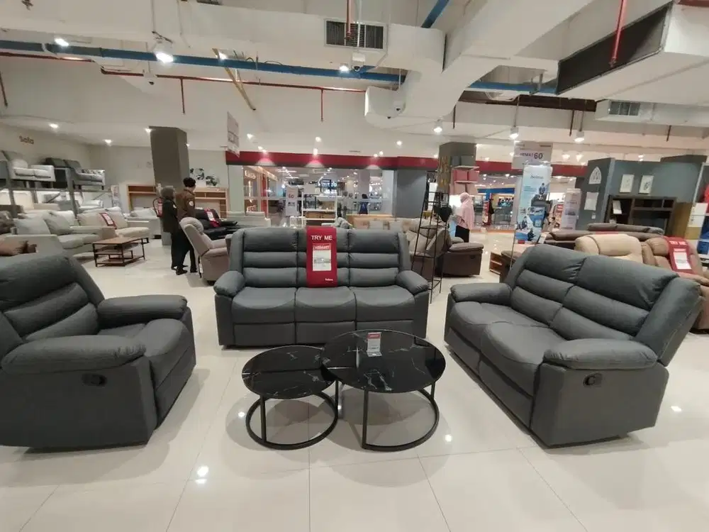 Jual sofa set recline promo banting harga