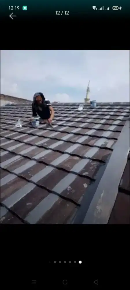 Atap baja ringan terpasang kanopi atap bocor