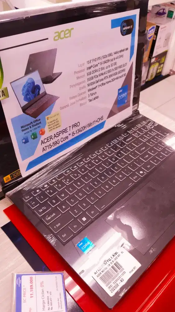 Acer Laptop i5 8/512GB Cicilan tanpa DP indodana paylater