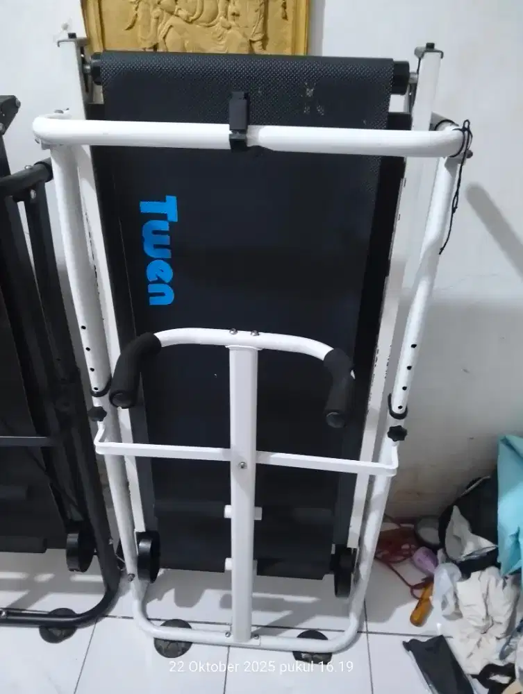Treadmill twen alat olahraga lari manual 3 fungsi