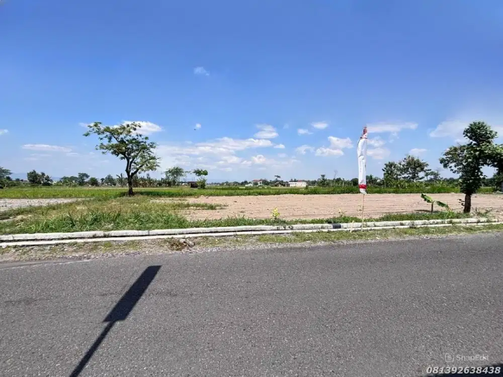 Dijual Tanah SHM Purwomartani Sleman Tepi Jalan Raya Dekat Candi Sambisari
