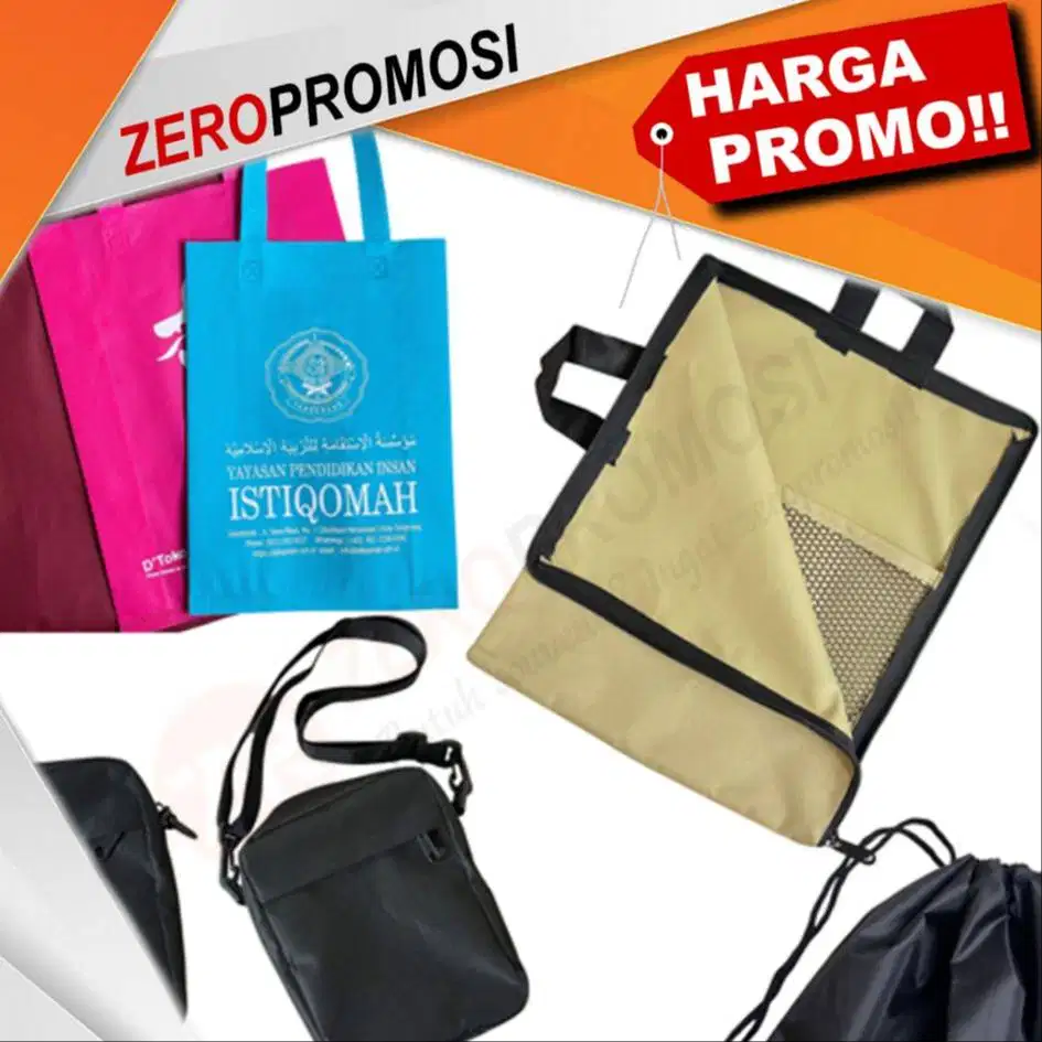 Jual Aneka Tas Custom Logo -  Spunbond, Goodie Bag, Ransel Perusahaan