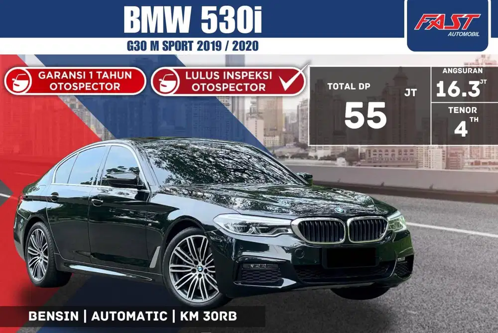 BMW 530i G30 2020 / 2019 M SPORT SUNROOF KM.30RB PAJAK PANJANG #F5ST