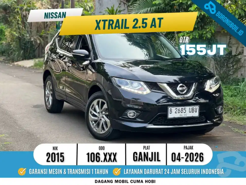 Rasa Baru! Nissan Xtrail 2.5 AT 2015 Hitam 2016 crv