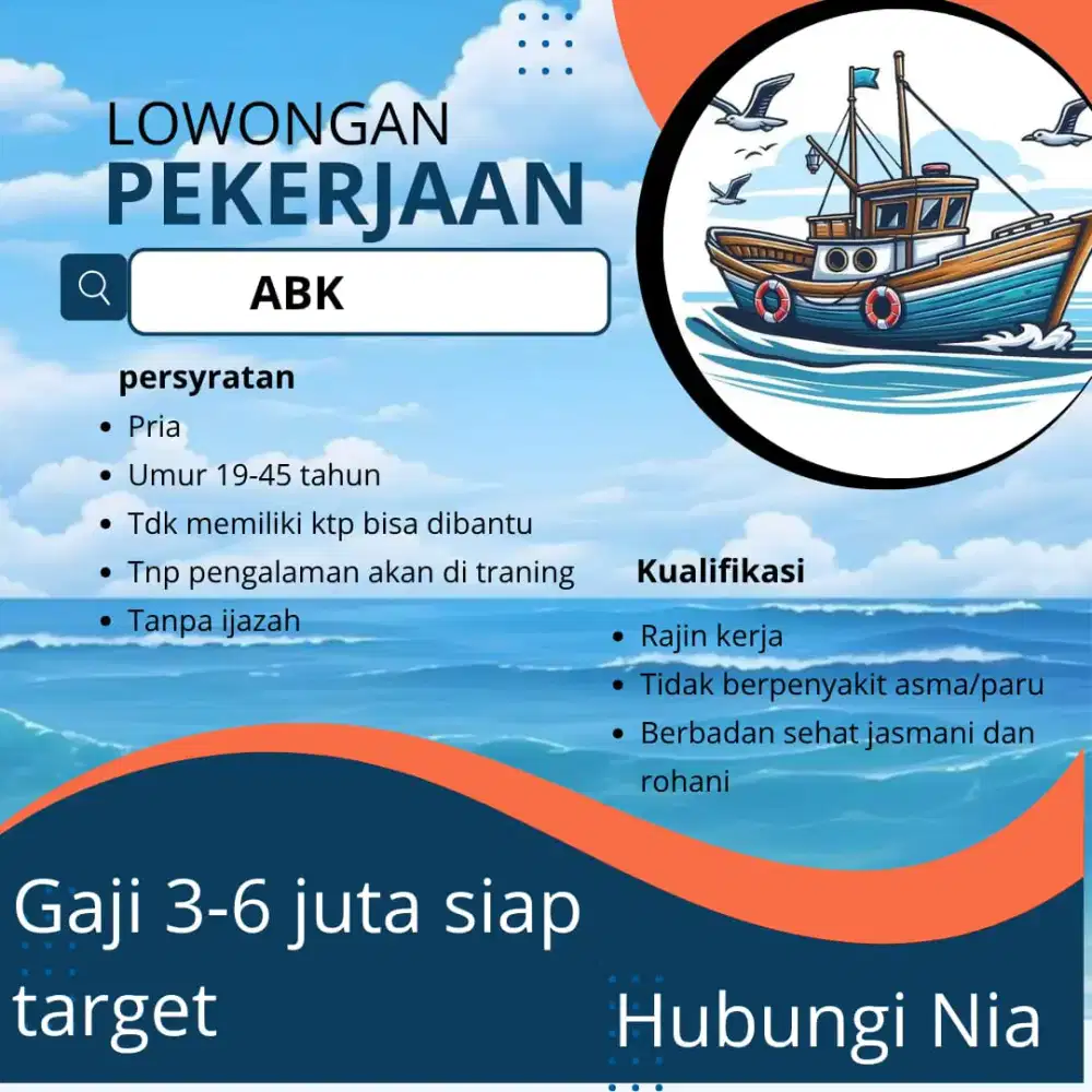 Loker ABK kapal (Purbalingga) Nia