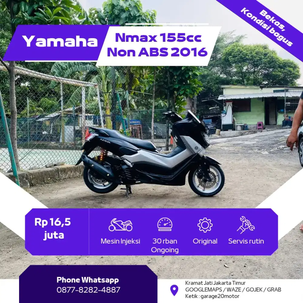 Yamaha Nmax 155cc Non ABS Bluecore Fi Tahun 2016